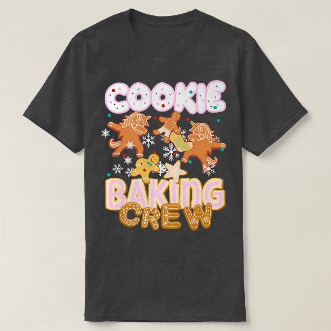 Cookie Baking Crew Authentic Christmas Baker Team  T-Shirt (Design Front)