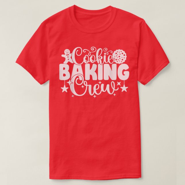 Cookie Baking Crew Christmas 2022 Funny Pajama Fam T-Shirt (Design Front)