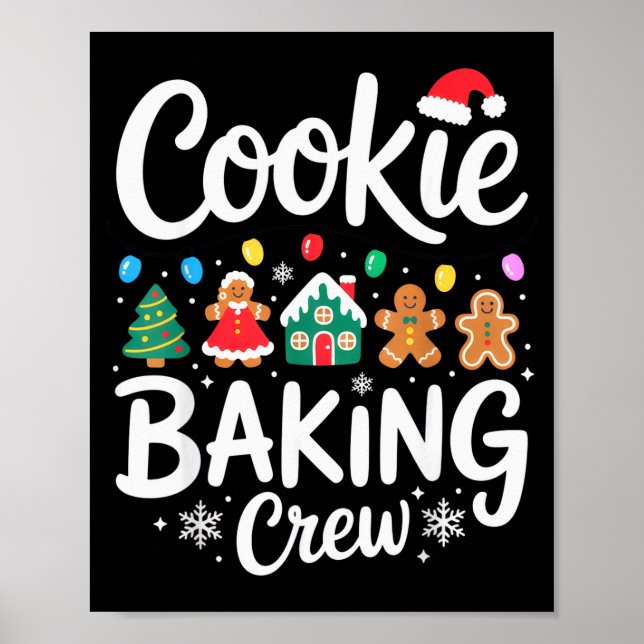 Cookie Baking Crew Christmas Chefs Festive Holiday Poster (Front)