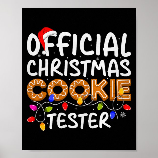 Cookie Baking Crew Christmas Cookie Tester Xmas Pr Poster (Front)