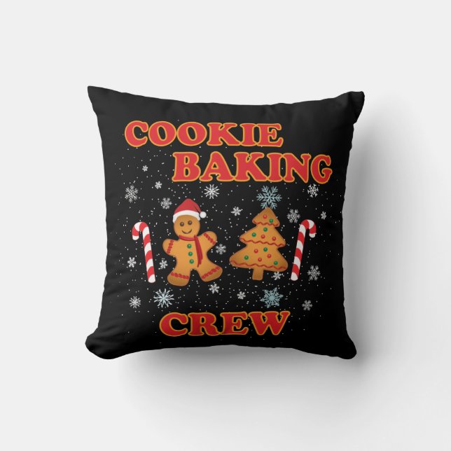 Cookie Baking Crew Christmas Cushion (Front)