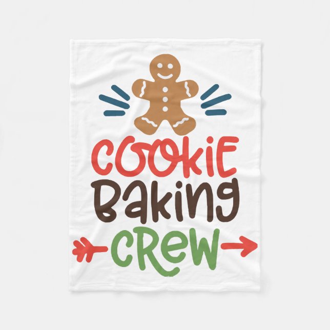 Cookie baking crew christmas  fleece blanket (Front)