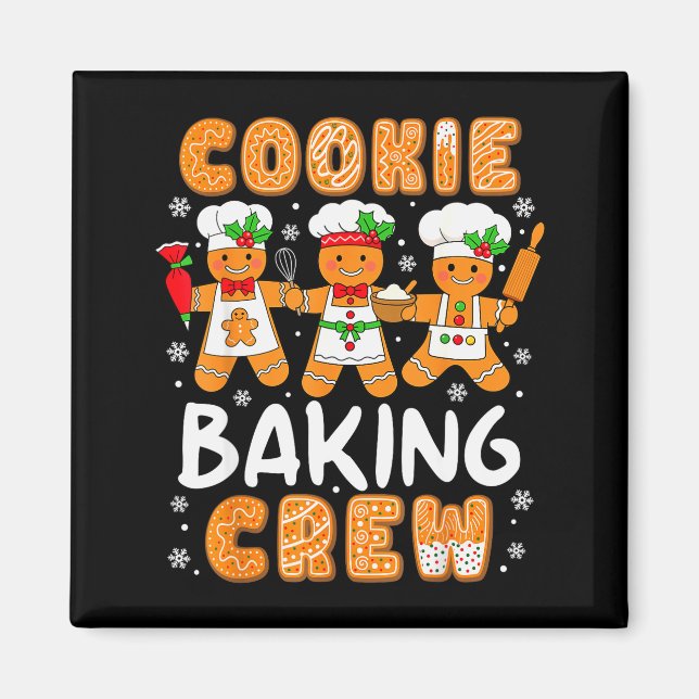 Cookie Baking Crew Christmas Funny Gingerbread Lov Magnet (Front)