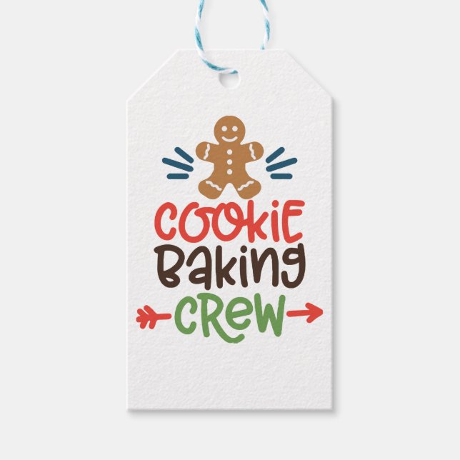 Cookie baking crew christmas  gift tags (Front)