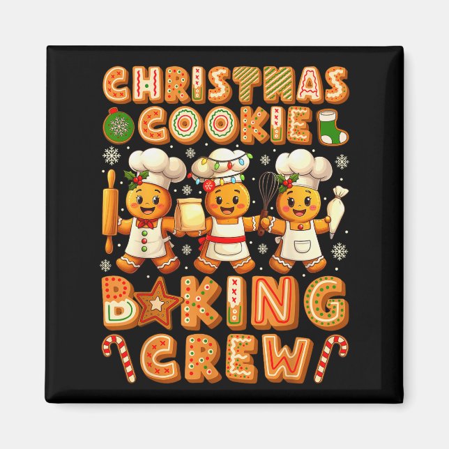 Cookie Baking Crew Christmas Gingerbread Lovers Wo Magnet (Front)
