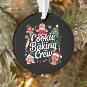 Cookie Baking Crew Christmas Gingerbread Reindeer Ornament