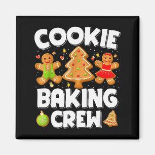 Cookie Baking Crew Christmas Gingerbread Team Squa Magnet