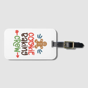 Cookie baking crew christmas luggage tag