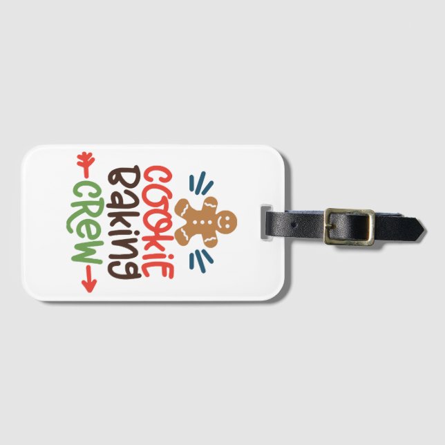 Cookie baking crew christmas  luggage tag (Front Horizontal)