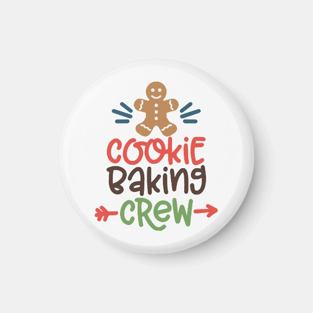 Cookie baking crew christmas  magnet (Front)