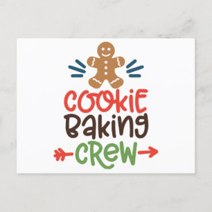 Cookie baking crew christmas postcard
