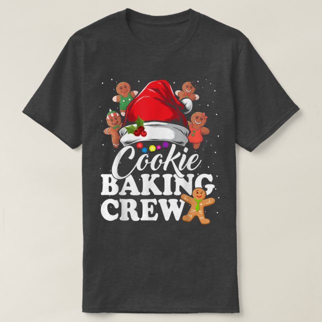 Cookie Baking Crew Christmas Santa Family Gingerbr T-Shirt (Design Front)