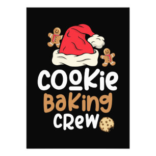 Cookie Baking Crew Christmas Santa Family Photo Print