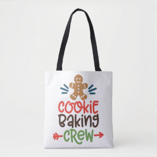 Cookie baking crew christmas tote bag