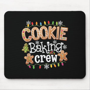 Cookie Baking Crew Cooking Lover Santa Xmas Ginger Mouse Pad