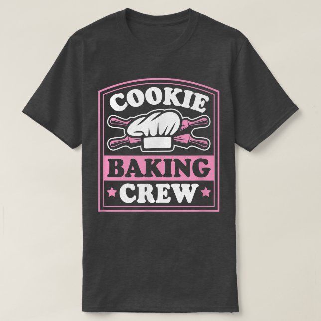 Cookie Baking Crew Cute Matching Baker Gingerbread T-Shirt (Design Front)