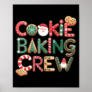 Cookie Baking Crew Family Christmas Gingerbread Te Poster