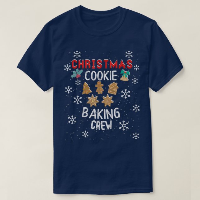 Cookie Baking Crew Family Christmas Gingerbread Te T-Shirt (Design Front)