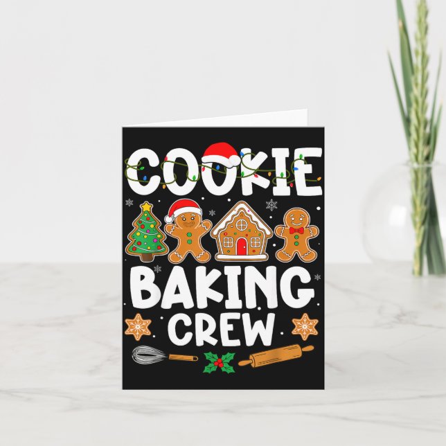 Cookie Baking Crew For Women Kids Men Boy Family C Card (Front)