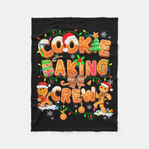 Cookie Baking Crew Gingerbread Cooking Lover Xmas Fleece Blanket