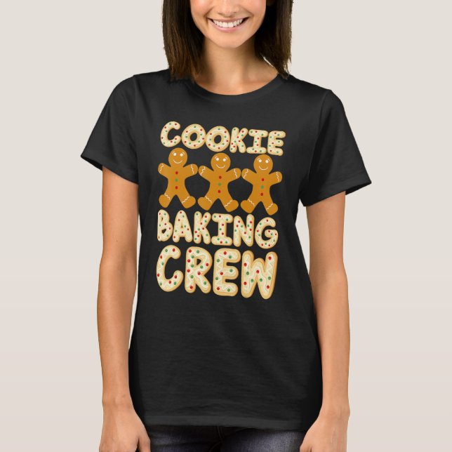 Cookie Baking Crew Gingerbread Men - Cute Family B T-Shirt (Front)