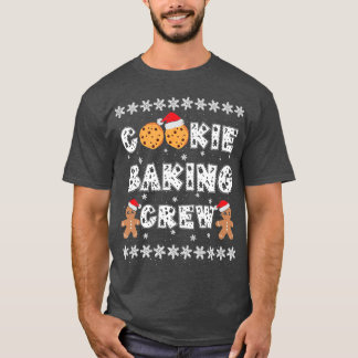 Cookie Baking Crew Gingerbread Men with Xmas Hats  T-Shirt