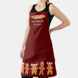 Cookie Baking Crew Gingerbread Monogram Baking Apron