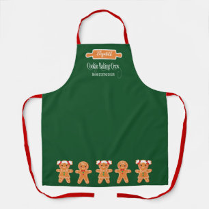 Cookie Baking Crew Gingerbread Monogram Baking Apron