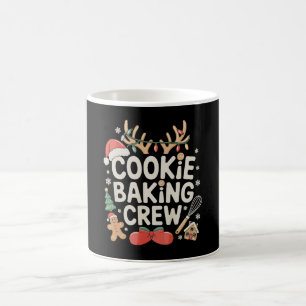 Cookie Baking Crew Reindeer Antlers Gingerbread Coffee Mug