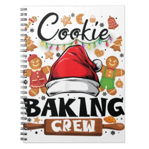 Cookie Baking Crew Shirt Christmas Family Gingerbr Notebook