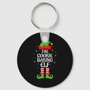 Cookie Baking Elf Xmas Family Matching Elf Squad C Key Ring