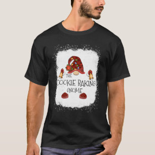 Cookie Baking Gnome Buffalo Plaid Christmas Light  T-Shirt