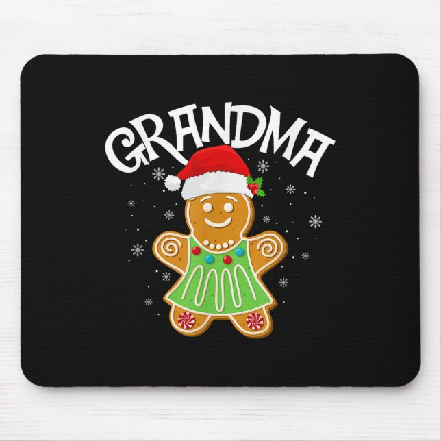 Cookie Baking Matching Family Gingerbread Grandma  Mouse Pad (Front)
