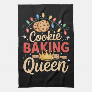Cookie Baking Queen Baker Bakery Christmas Tea Towel