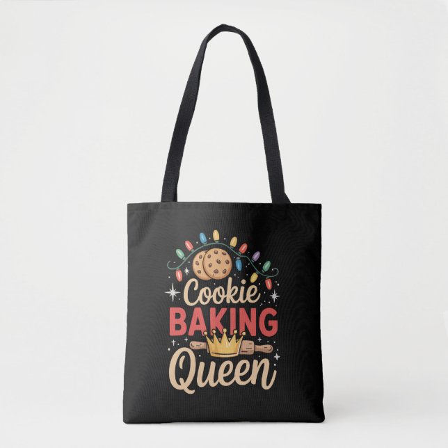 Cookie Baking Queen Baker Bakery Christmas  Tote Bag (Front)