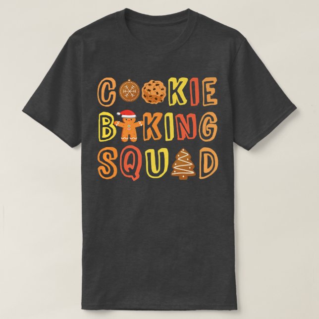 Cookie Baking Squad Gingerbread Man T-Shirt (Design Front)