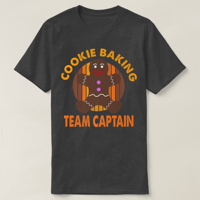 Cookie Baking Team Captain Christmas Gingerbread M T-Shirt (Design Front)