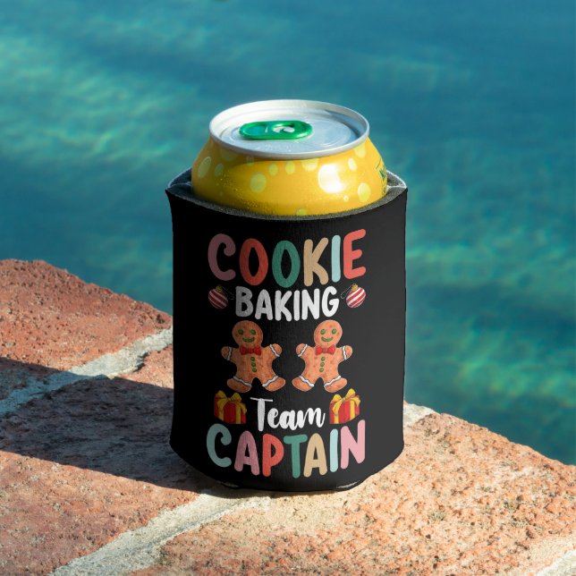 Cookie Baking Team Captain Family Christmas Can Cooler (In Situ Pool)