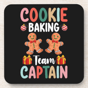 Cookie Baking Team Captain Family Christmas Coaster