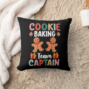 Cookie Baking Team Captain Family Christmas Cushion