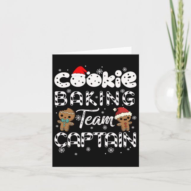 Cookie Baking Team Captain Gingerbread Christmas  Card (Front)