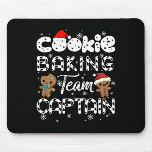 Cookie Baking Team Captain Gingerbread Christmas Mouse Pad