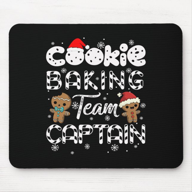 Cookie Baking Team Captain Gingerbread Christmas  Mouse Pad (Front)