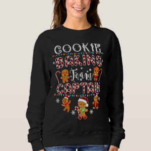 Cookie Baking Team Captain Gingerbread Red Plaid C Sweatshirt