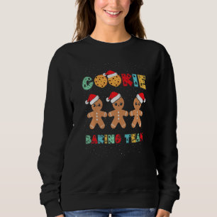 Cookie Baking Team Gingerbread Men With Xmas Hats  Sweatshirt