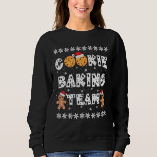 Cookie Baking Team Gingerbread Men with Xmas Hats  Sweatshirt