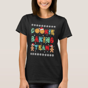 Cookie Baking Team Gingerbread Men With Xmas Hats T-Shirt
