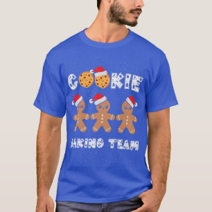 Cookie Baking Team Gingerbread Men with Xmas Hats T-Shirt