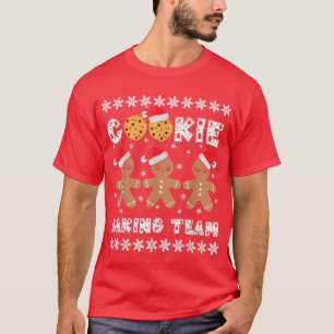 Cookie Baking Team Gingerbread Men with Xmas Hats  T-Shirt