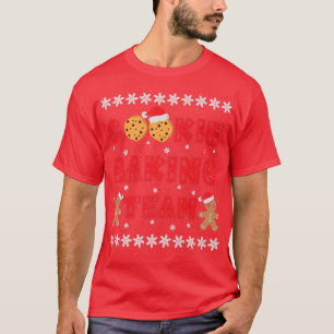 Cookie Baking Team Gingerbread Men with Xmas Hats T-Shirt
